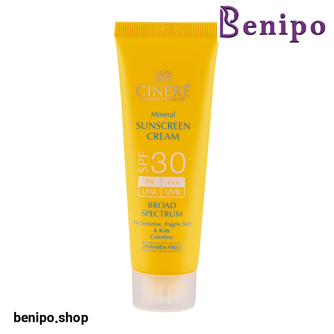 کرم ضد آفتاب SPF30+ بدون رنگ مینرال مناسب پوست حساس