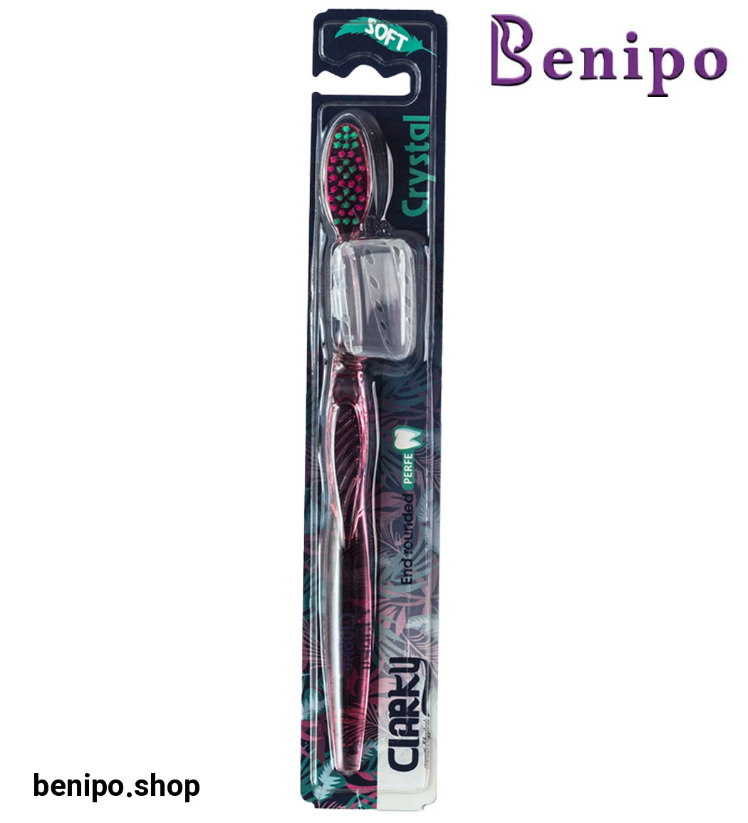 مسواک مدل کریستال با برس نرم ارسال با رنگ رندوم