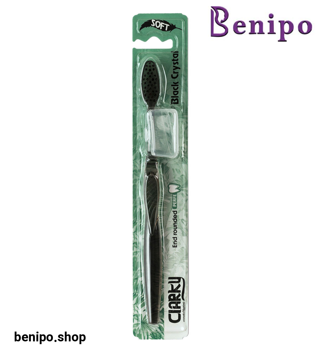 مسواک مدل کریستال زغالی با برس نرم