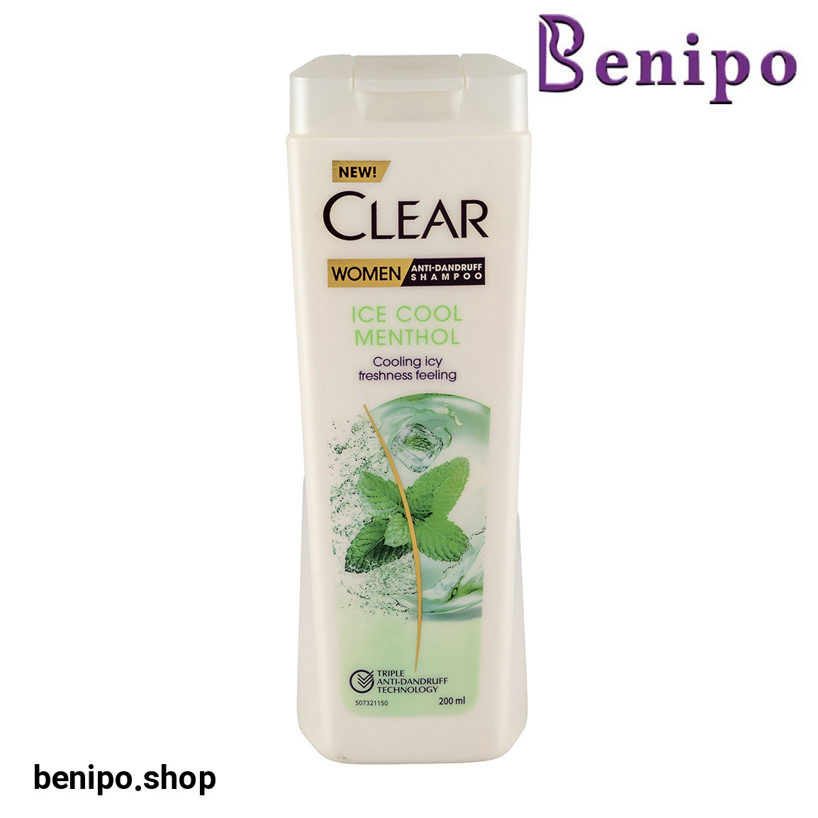 شامپو زنانه ضد شوره خنک کننده نعنایی یخی حجم 200 میلی لیتر