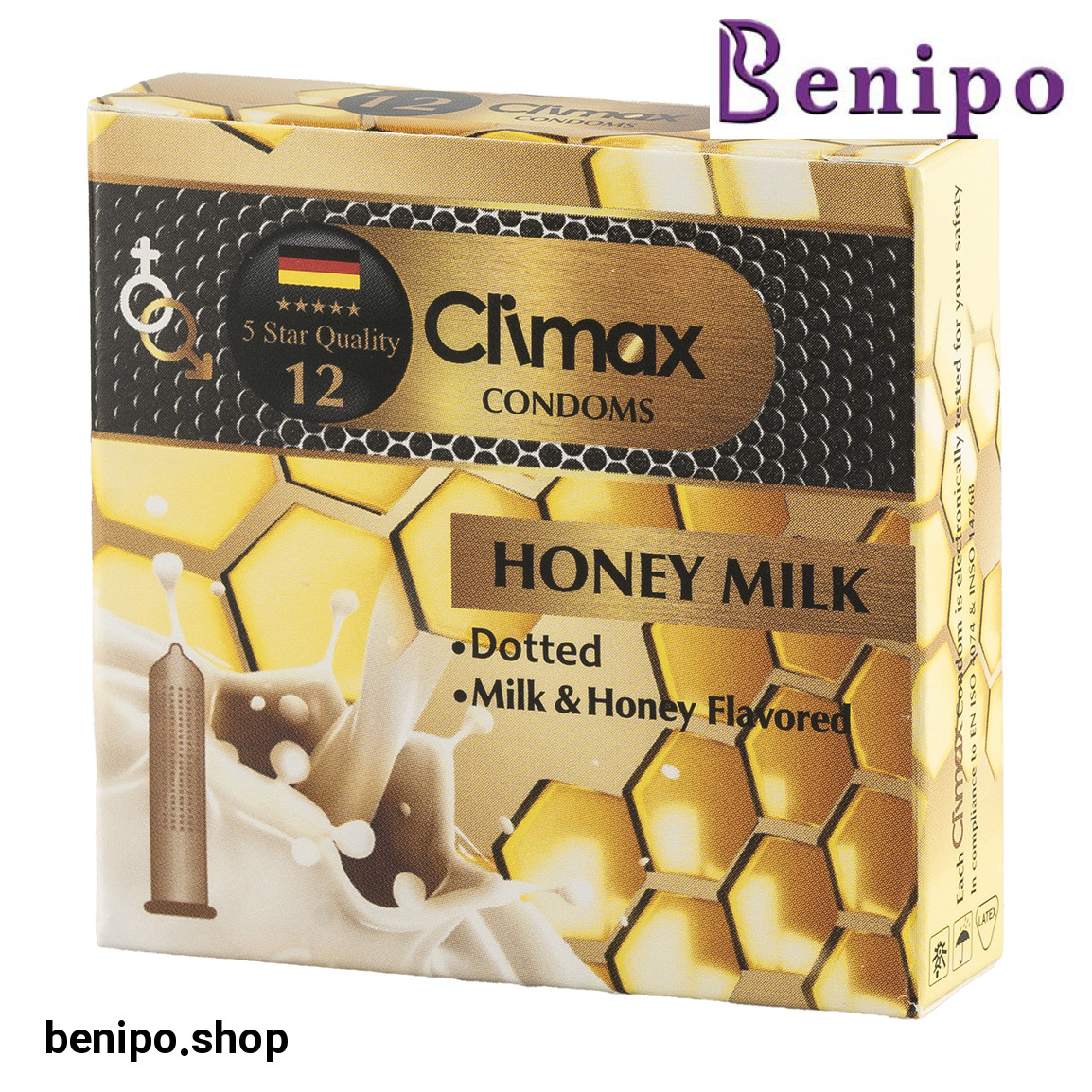 کاندوم مدل HONEY MILK بسته 3 عددی