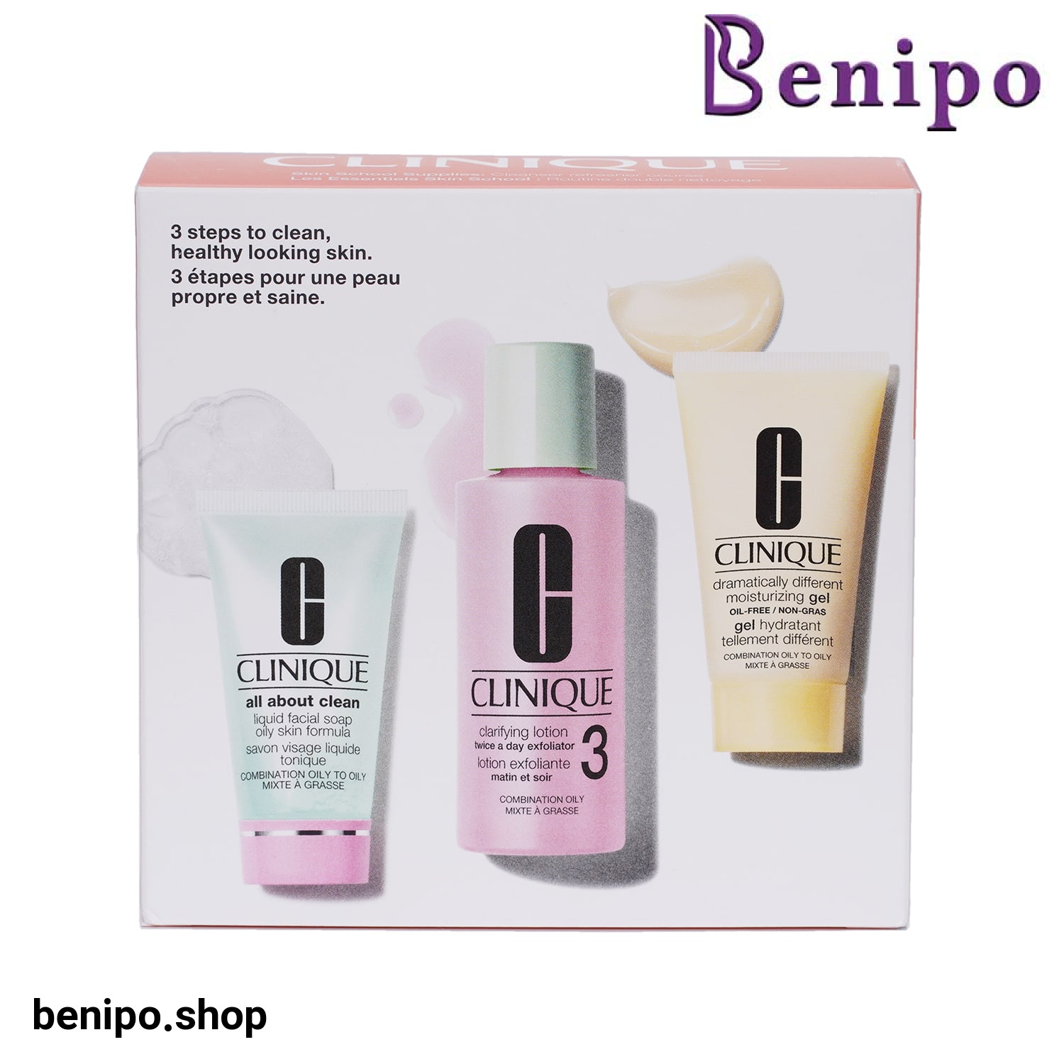 ست سه مرحله ای پوست مختلط تا چرب کلینیک