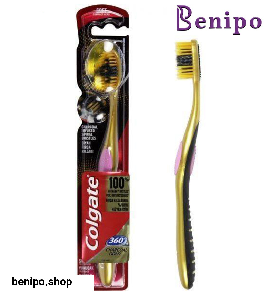 مسواک Charcoal Gold 360 با برس نرم