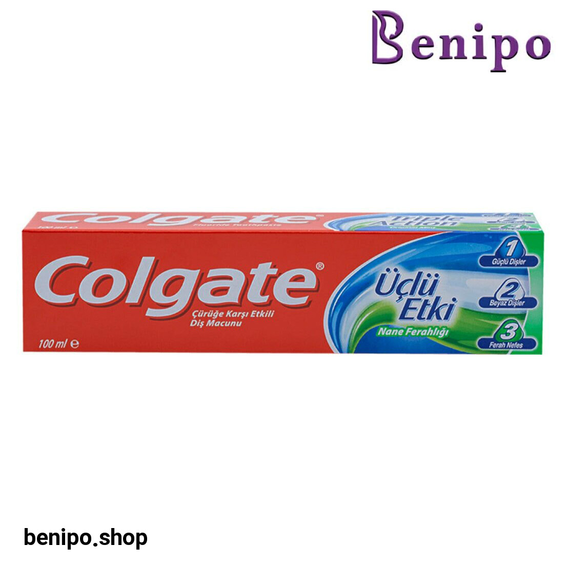 خمیر دندان مدل Triple Action 1-2-3 حجم 50 میل