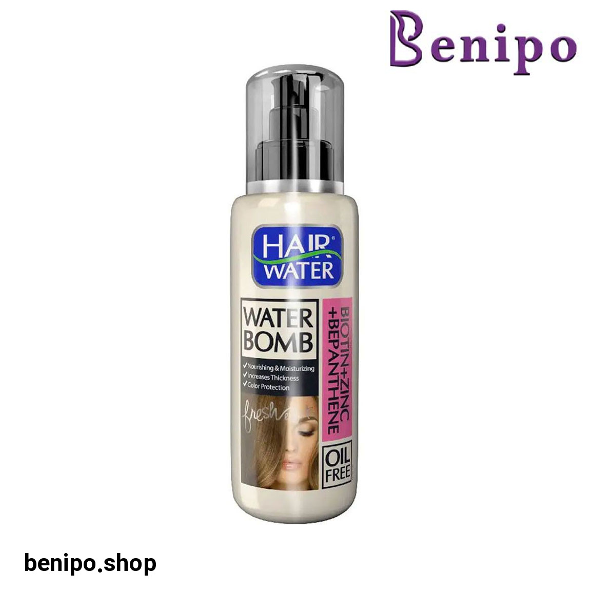 کرم آبرسان مو مدل Hair water حاوی بیوتین حجم 100 میلی لیتر