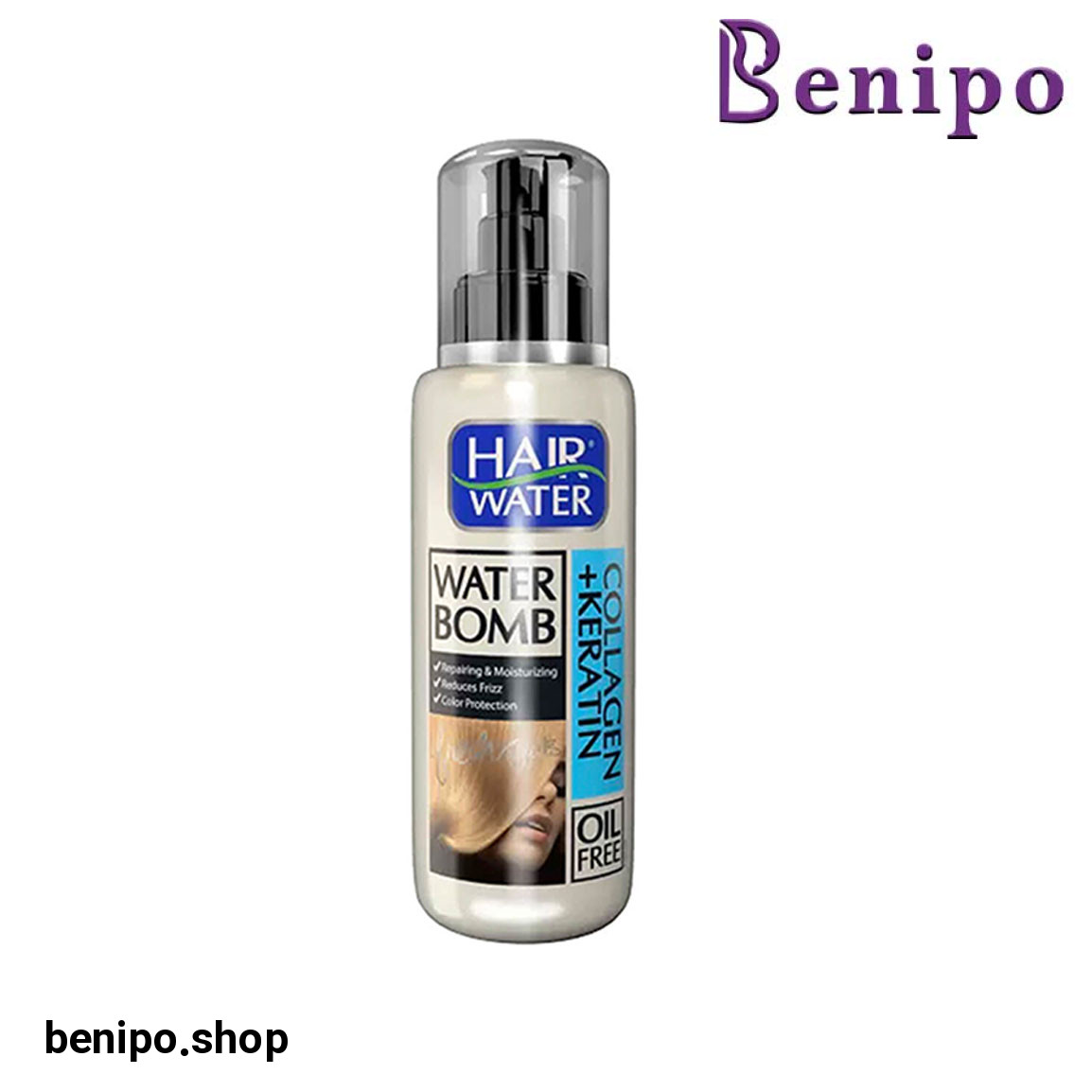 کرم آبرسان مو مدل Hair water حاوی کلاژن حجم 100 میلی لیتر