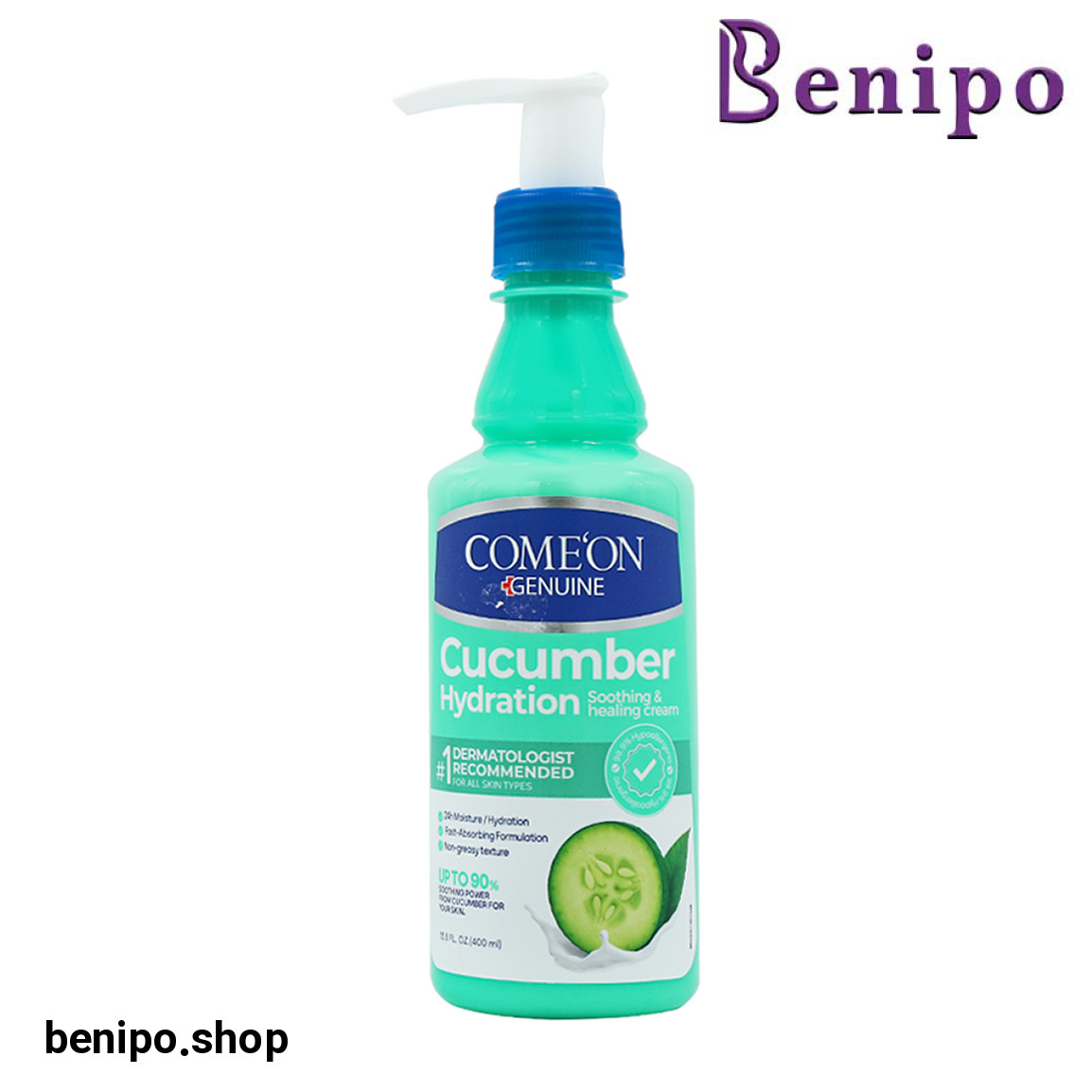 کرم مرطوب کننده حاوی ویتامین B3 و B5 و عصاره خیار مناسب پوست خشک حجم 400 میلی لیتر