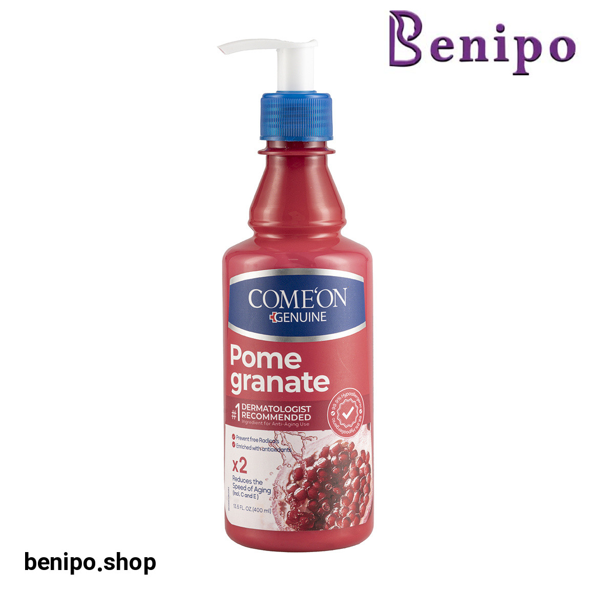 کرم مرطوب کننده حاوی ویتامین B3، B5 و عصاره انار مناسب پوست خشک حجم 400 میلی لیتر