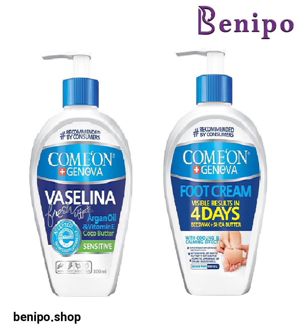 پک کرم ترک پا خنک کننده و آرامش بخش و کرم وازلین