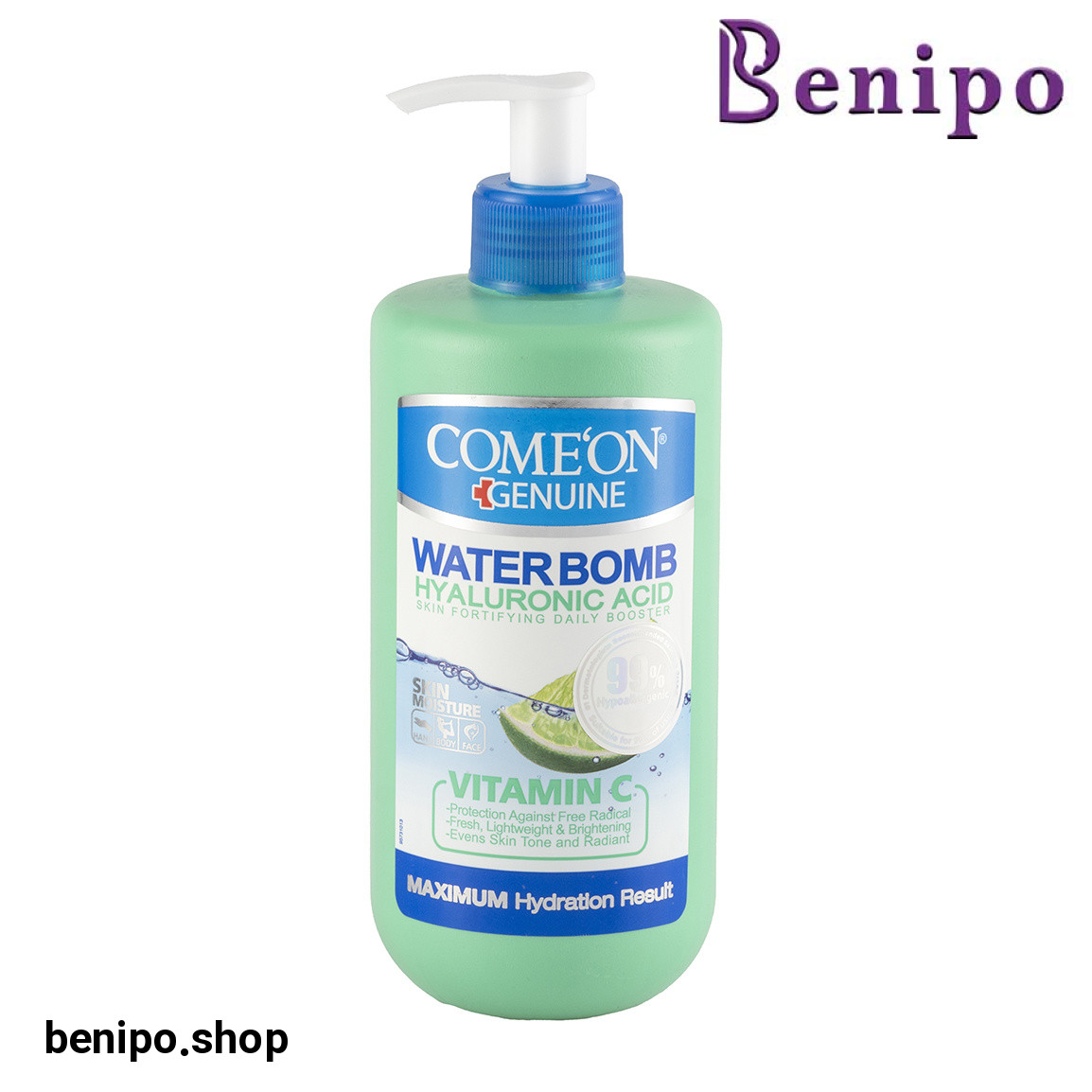 کرم صورت بمب آبرسان حاوی هیالورونیک اسید و ویتامین سی با عصاره لیمو 500میل