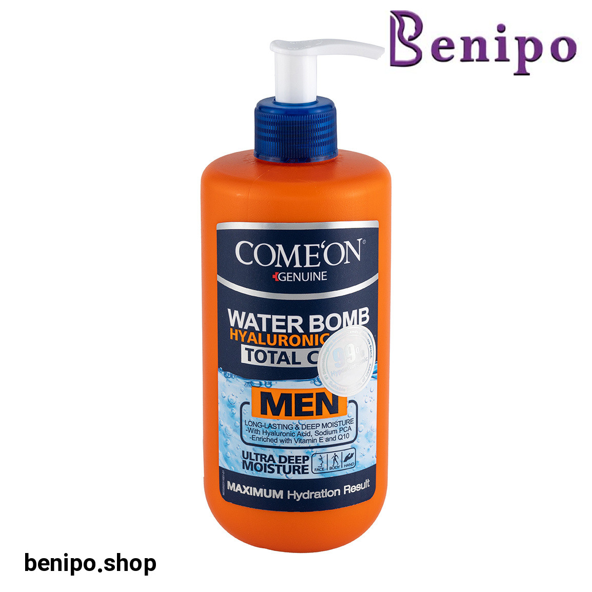 کرم صورت بمب آبرسان حاوی هیالورونیک اسید مخصوص آقایان 500 میل