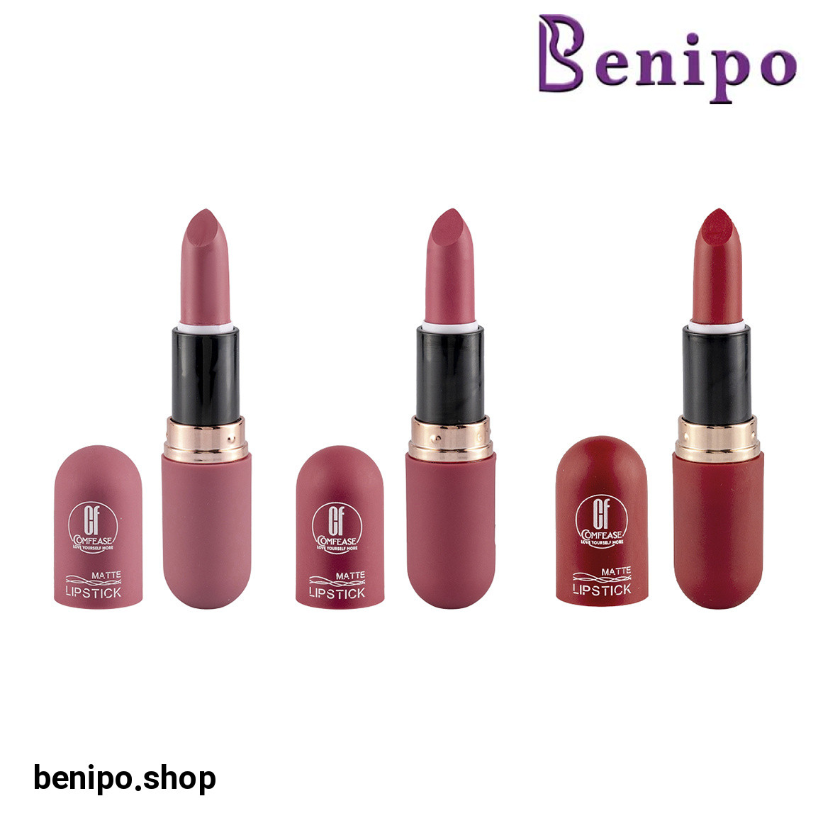 پک 3 عددی رژ لب جامد مدل Matte ارسال با رنگ رندوم