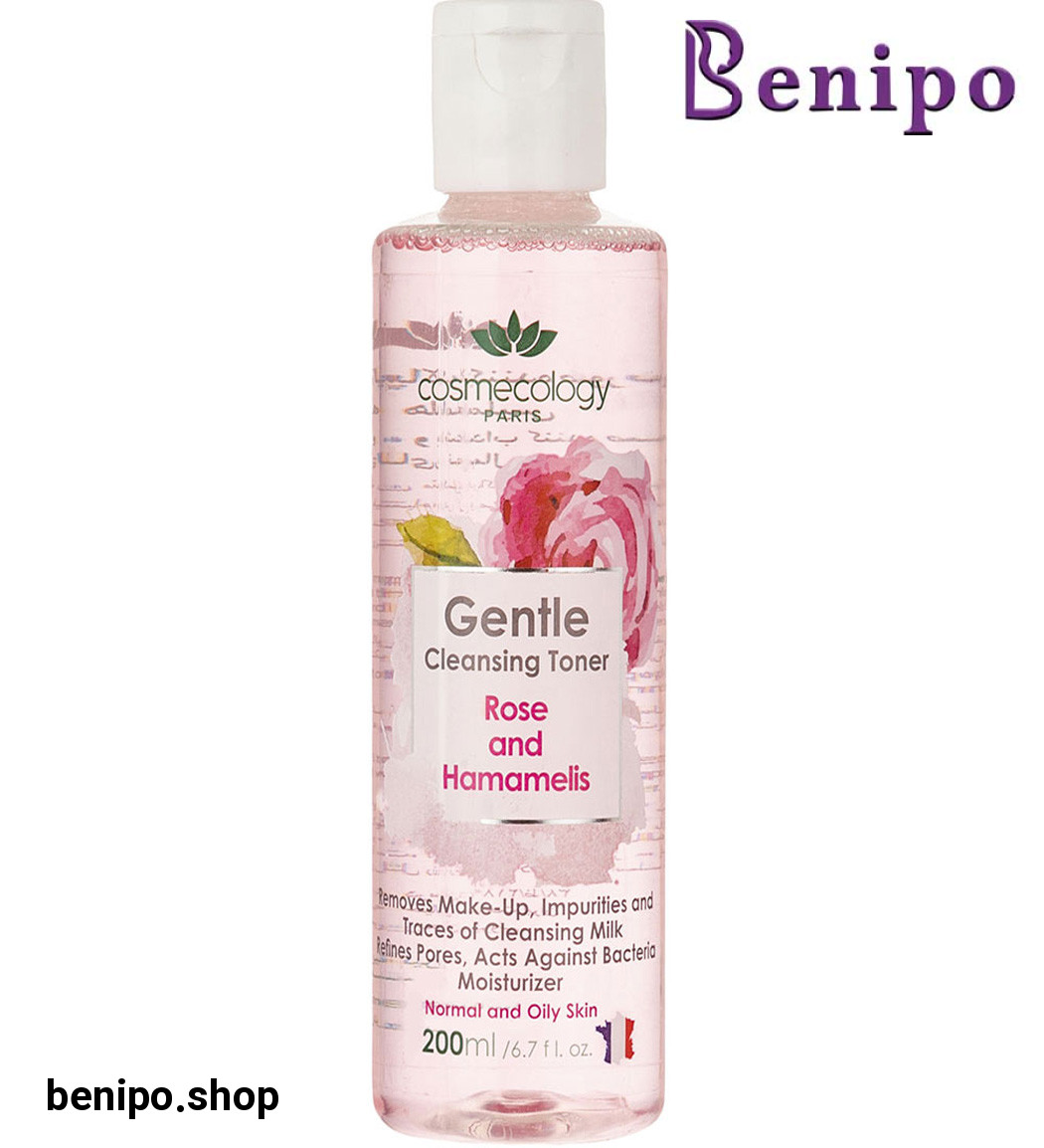 تونر پاک کننده ملایم آرایش صورت مناسب پوست نرمال و چرب 200میل