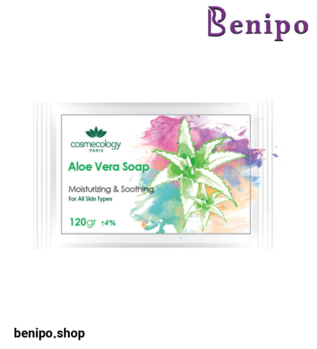صابون مرطوب کننده و تسکین دهنده آلوئه ورا مناسب انواع پوست 120 گرم