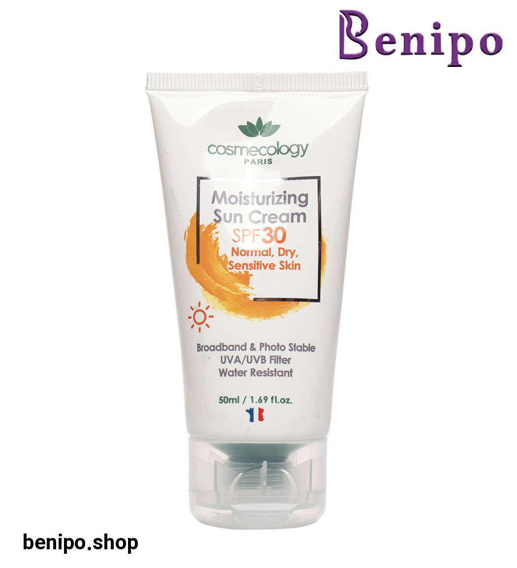 کرم ضد آفتاب مرطوب کننده مناسب پوست خشک معمولی و حساس دارای spf 30 حجم 50 میل