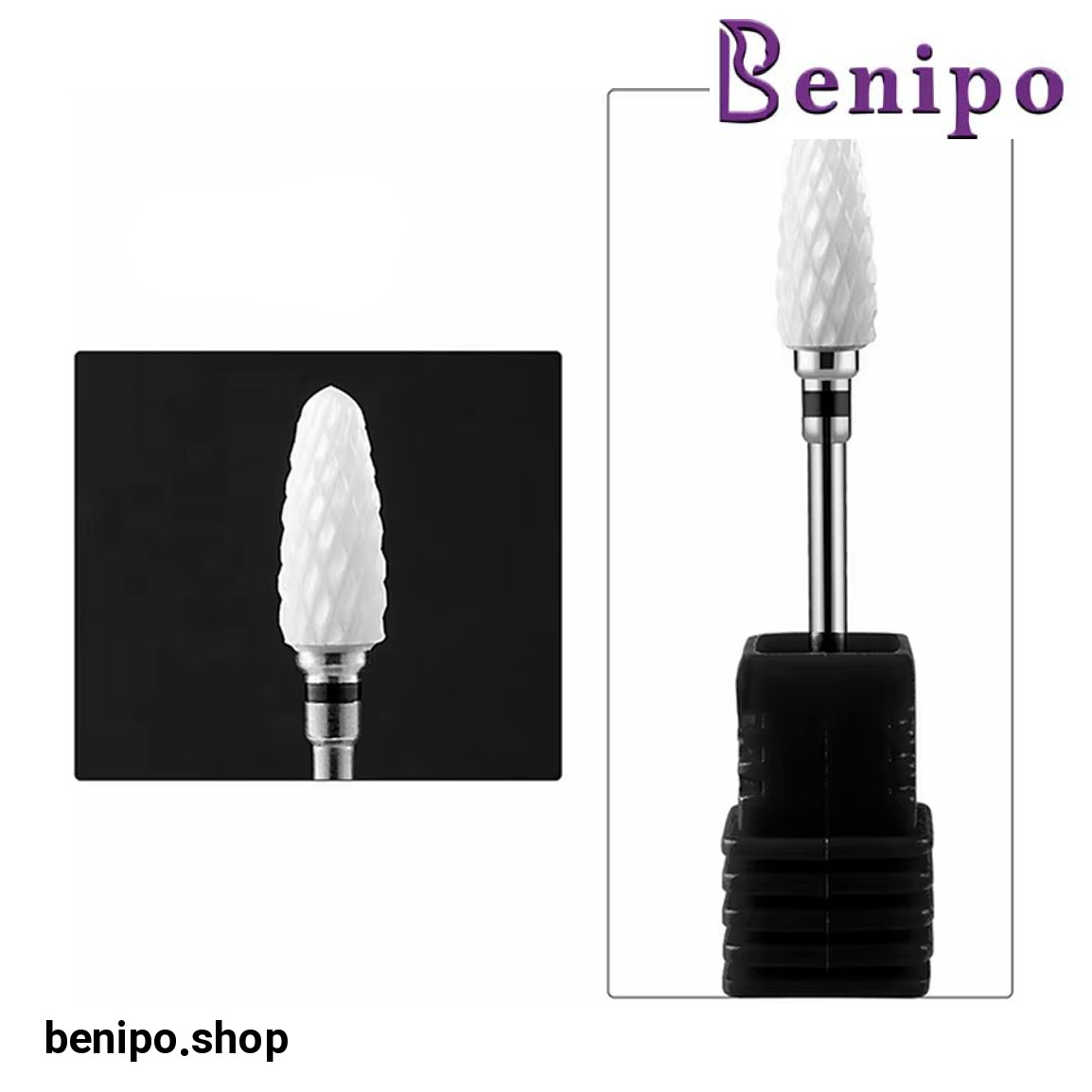 سر سوهان ناخن سرامیکی کاجی سر گرد