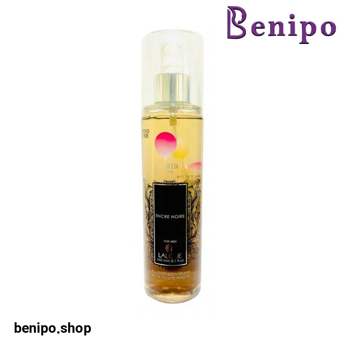 بادی اسپلش مردانه مدل Lalique Encre Noire حجم 240 میلی لیتر