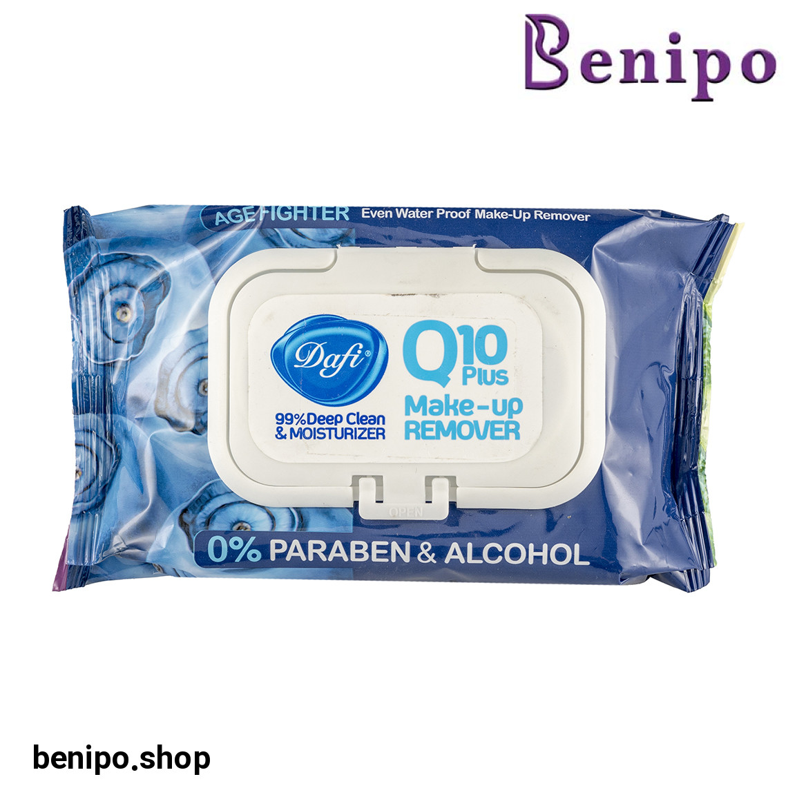 دستمال مرطوب پاک کننده آرایش کیو تن ایج فایتر 50 برگی طرح میوه درب دار