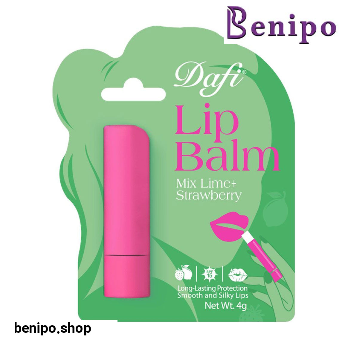 بالم لب با طعم لیمو توت فرنگی وزن 4 گرم