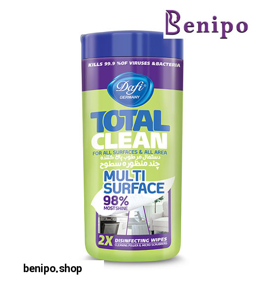 دستمال مرطوب پاک کننده چند منظوره سطوح