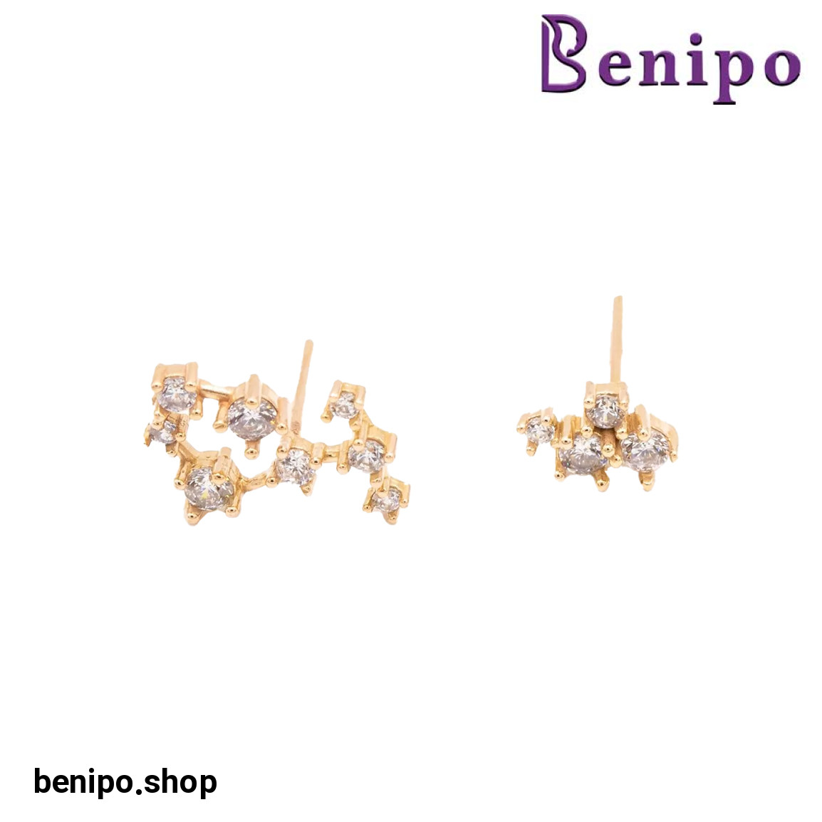 گوشواره طلا مدل صورت فلکی آبان