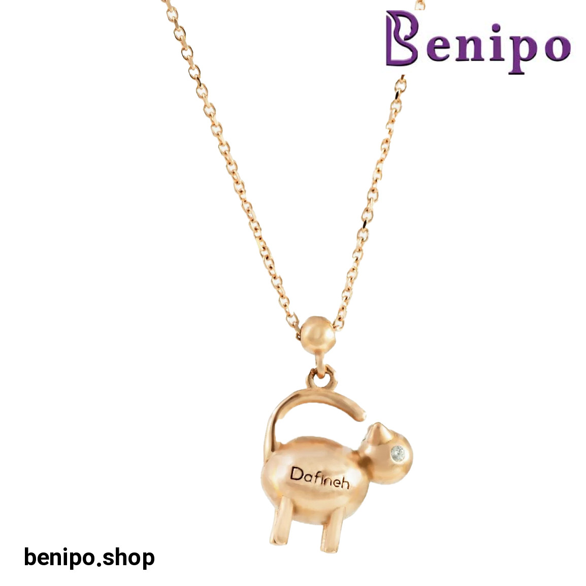 گردنبند طلا مدل گربه