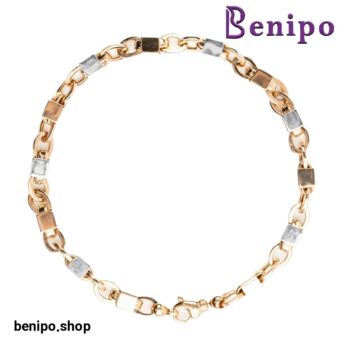 دستبند طلا مدل مکعب مربعی