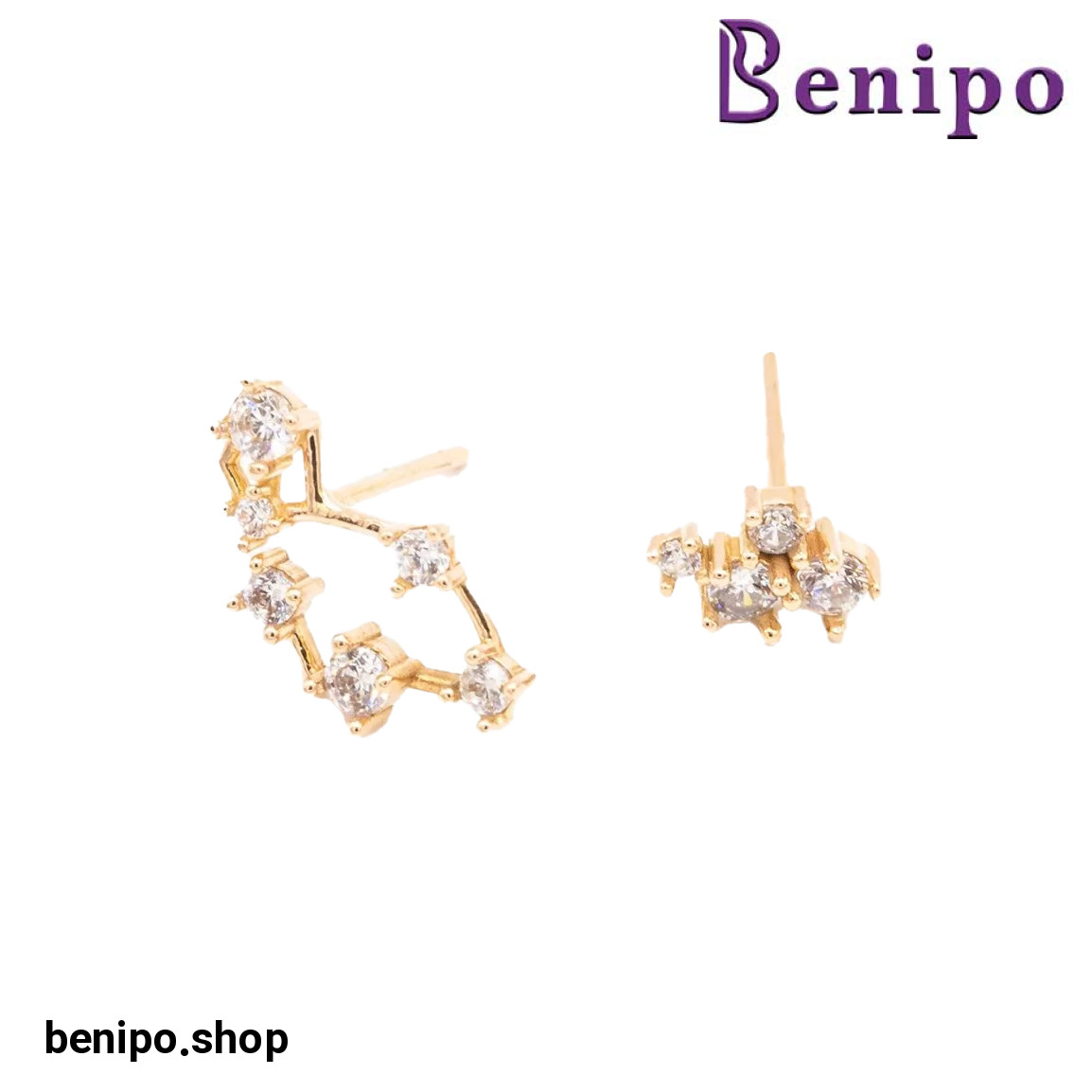 گوشواره طلا مدل صورت فلکی اسفند