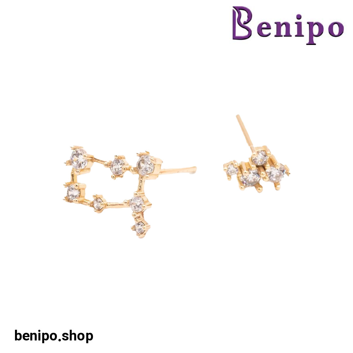 گوشواره طلا مدل صورت فلکی خرداد