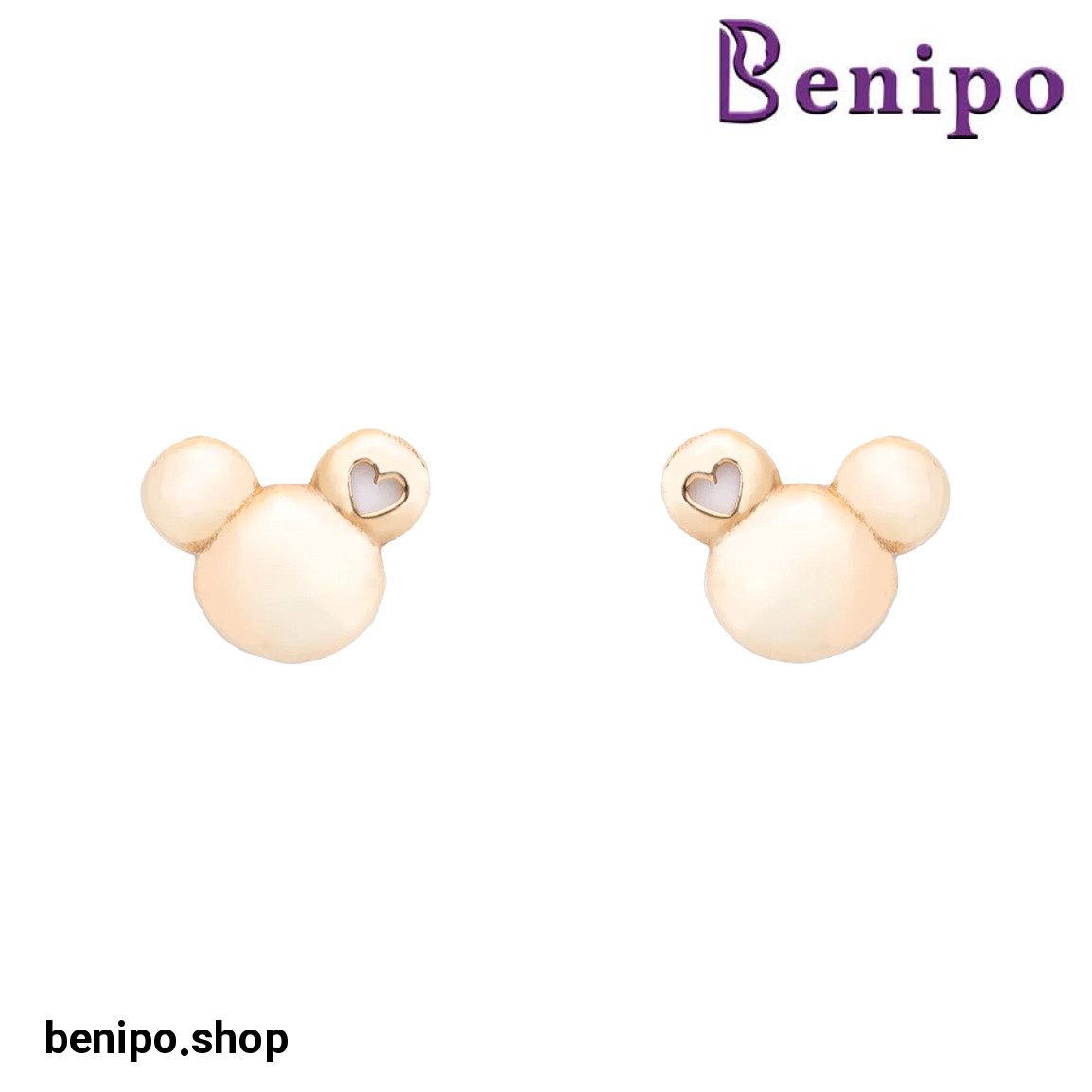 گوشواره طلا مدل میکی LOVE