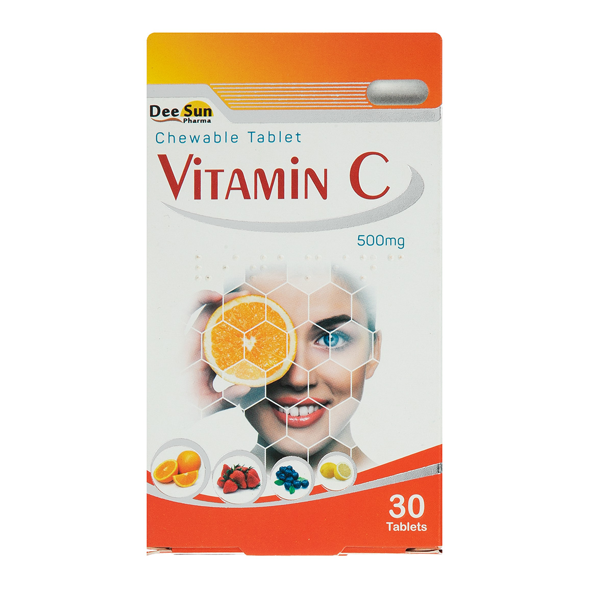 قرص ویتامین 500 C با طعم پرتقال بسته 30 عددی