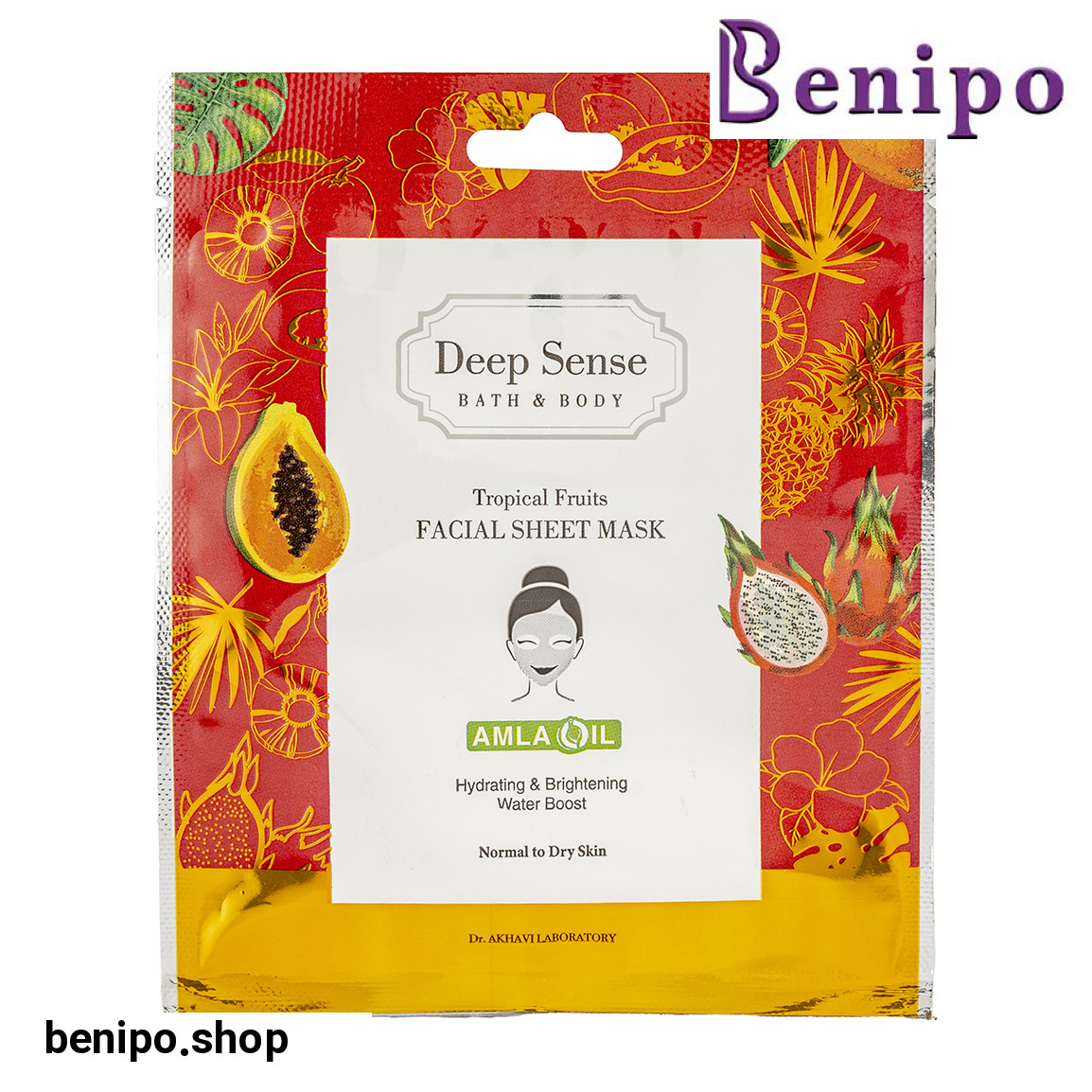 ماسک صورت ورقه ای تروپیکال مناسب پوست های خشک و معمولی