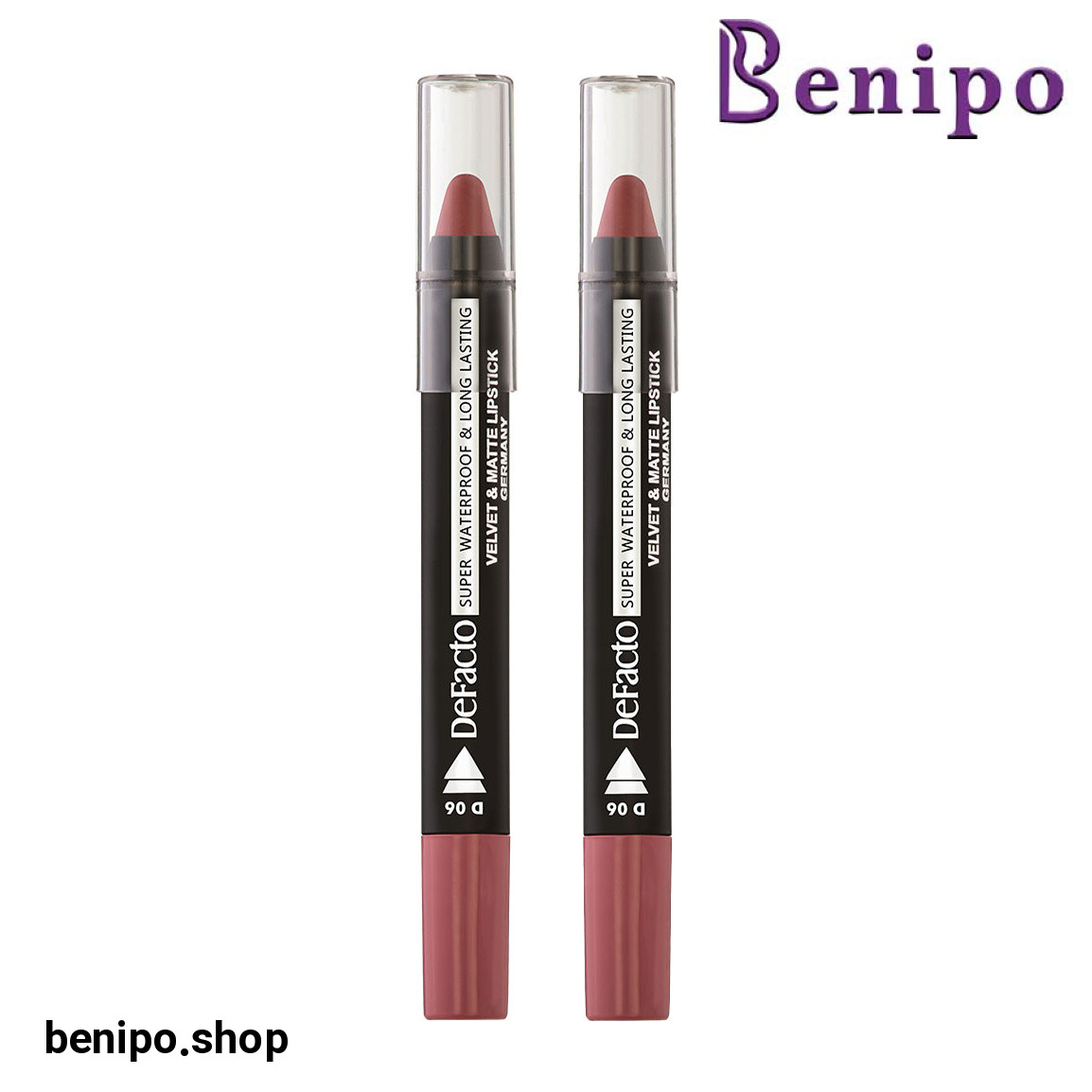 پک 2 عددی رژ لب مدادی مدل Super Waterproof شماره D06