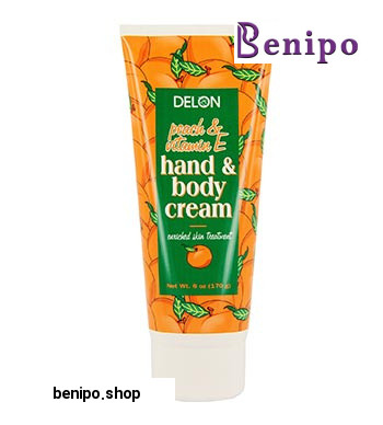 کرم دست و بدن هلو و ویتامین ای