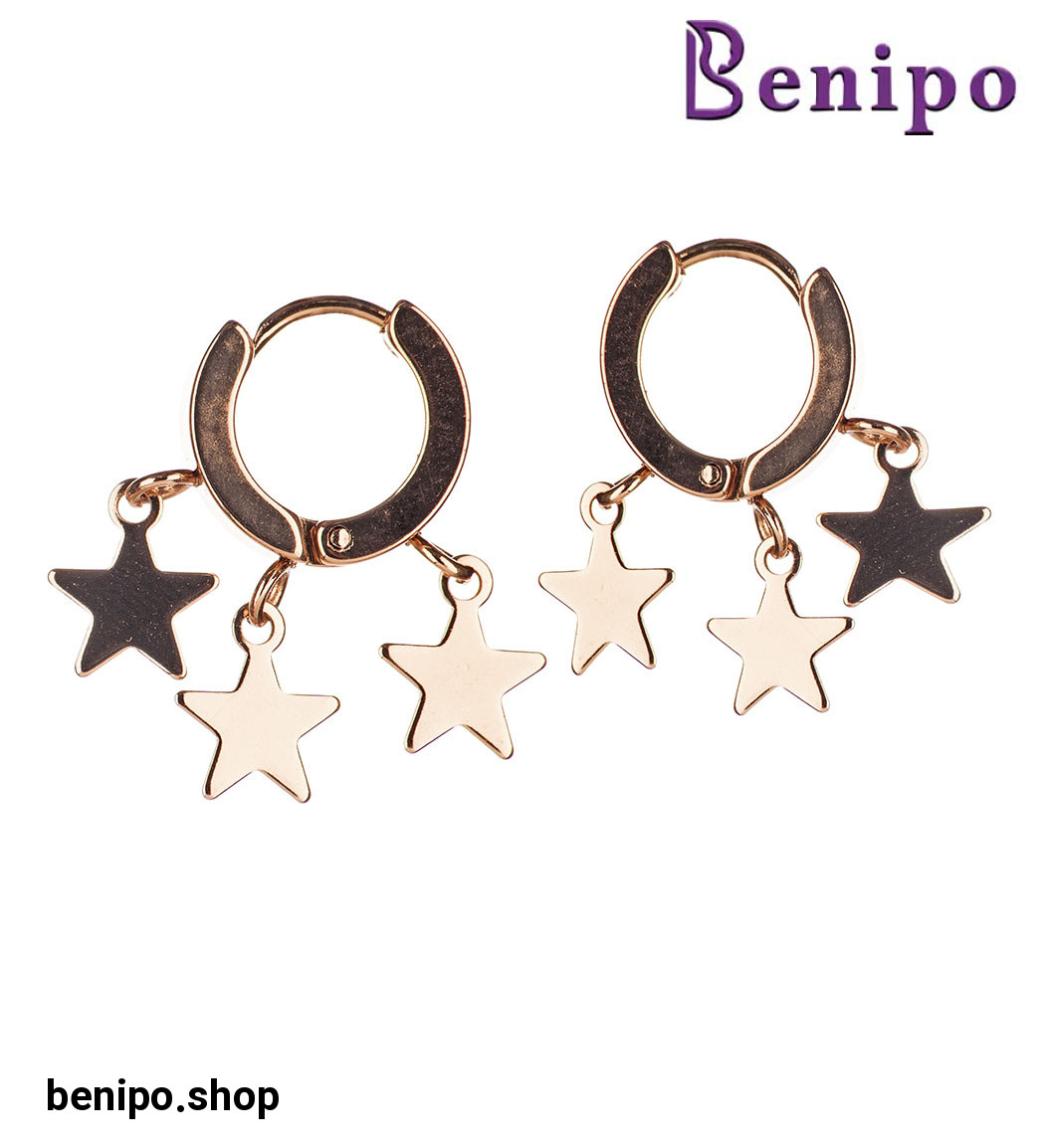 گوشواره زنانه مدل ستاره کد E3445