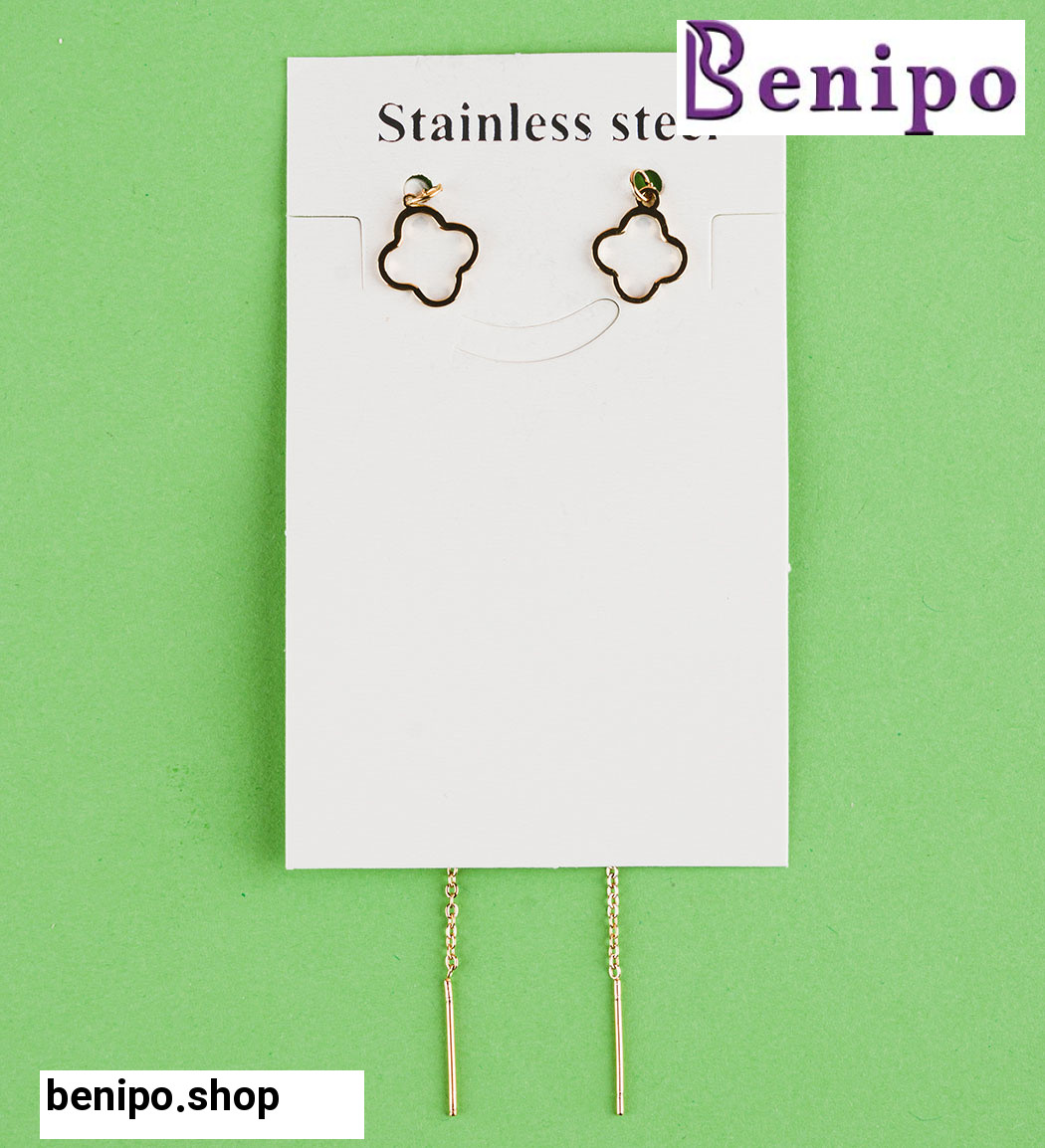 گوشواره زنانه مدل لویی ویتون استیل بخیه ای Fr020