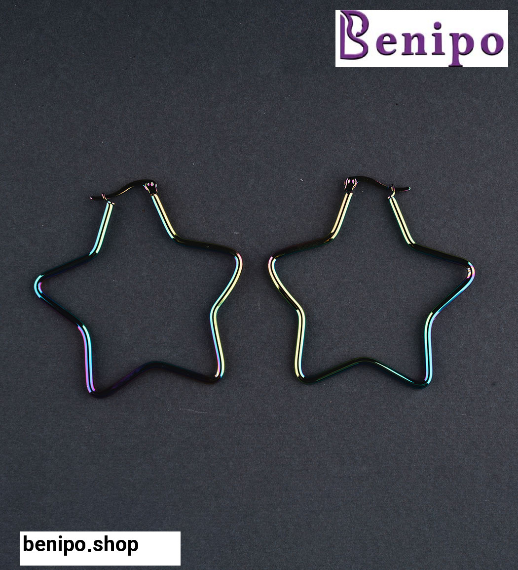 گوشواره زنانه مدل ستاره کد Fr169