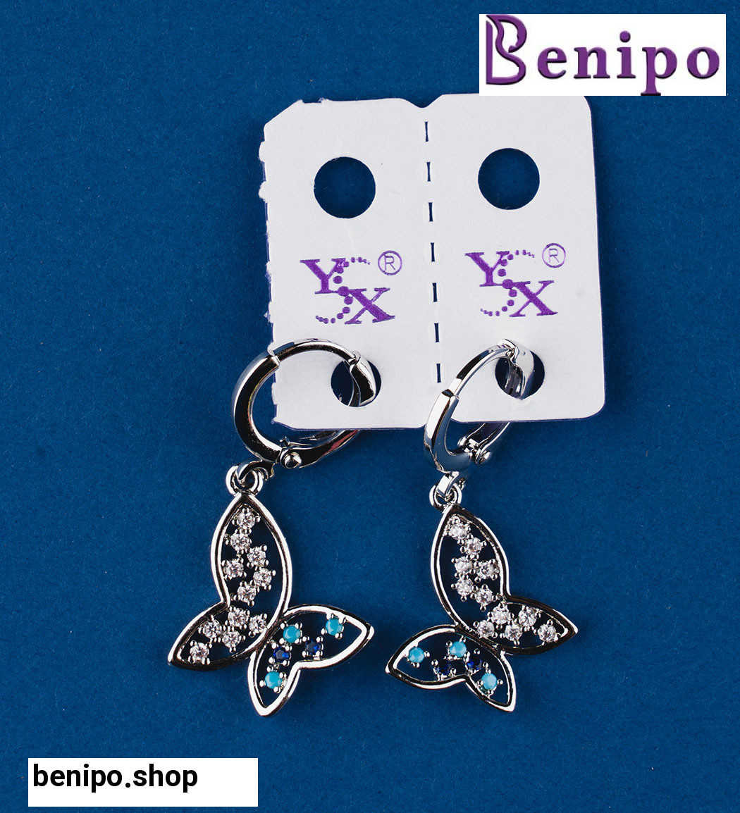 گوشواره طرح پروانه کد GO1015