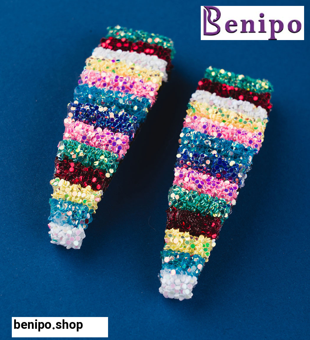 گیره مو دخترانه مدل رنگین کمان برجسته ANM07