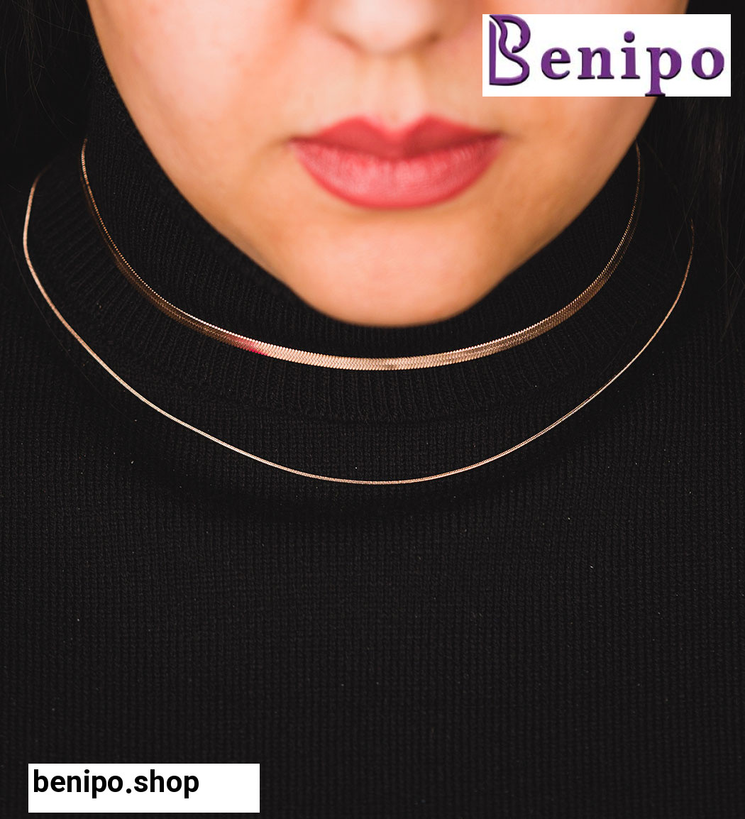 گردنبند مدل هری بون رز گلد کد ANM57