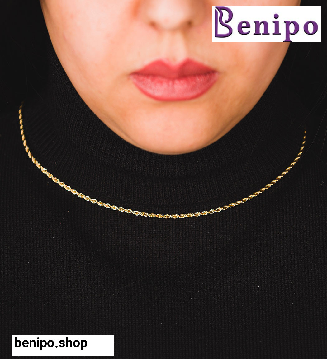 گردنبند مدل طنابی طلایی کد  ANM58