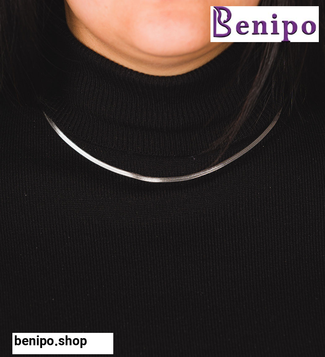 گردنبند مدل هری بون نقره ای کد ANM63