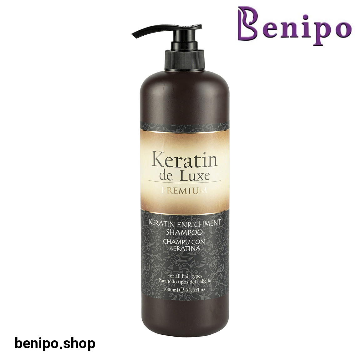 شامپو کراتینه مناسب انواع مو حجم 1000 میلی لیتر