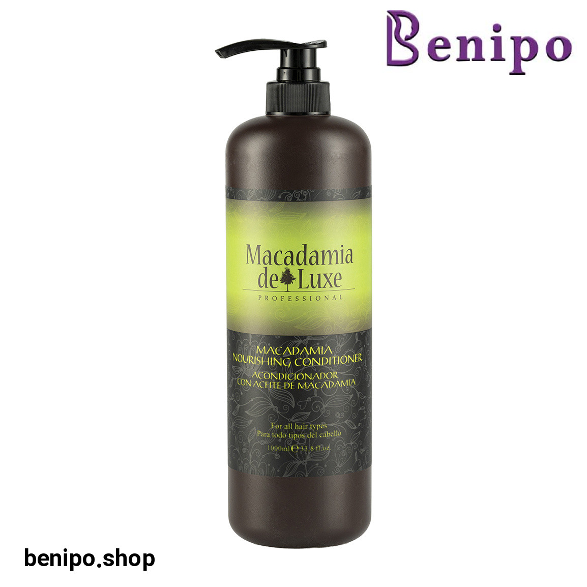 نرم کننده مدل ماکادمیا مناسب انواع مو حجم 1000 میلی لیتر