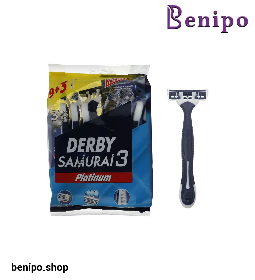 خود تراش سه لبه مدل Samurai 3 بسته 12 عددی