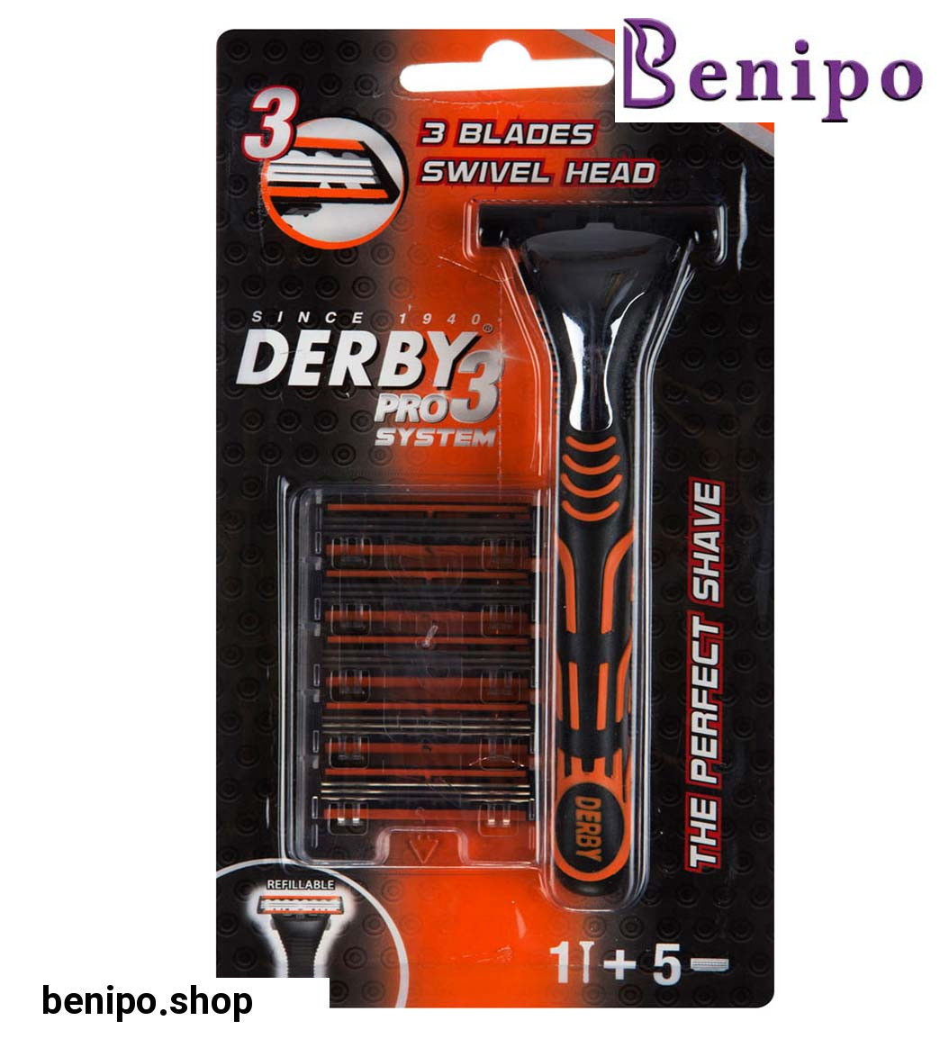 تیغ اصلاح 3 لبه با 5 یدک