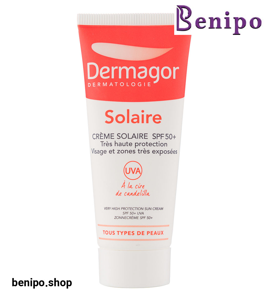 کرم ضد آفتاب بی رنگ دارای spf 50 مناسب پوست نرمال تا خشک حجم 40 میل