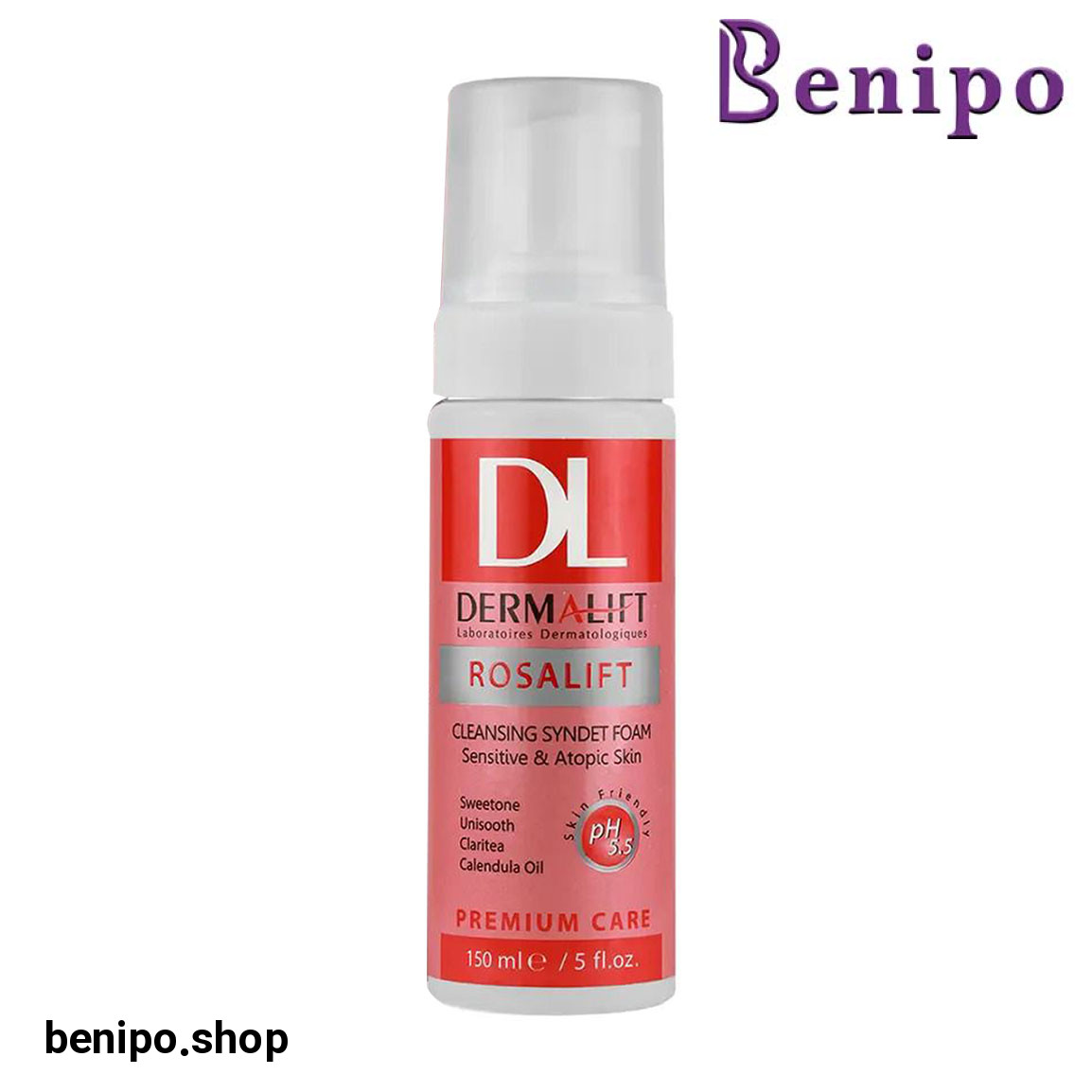 فوم شستشو مناسب پوست های حساس سیندت فوم رزالیفت 150میل