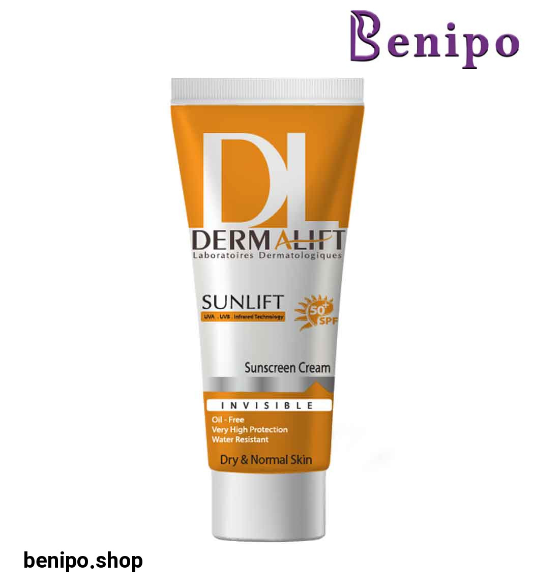 کرم ضد آفتاب بی رنگ مناسب پوست خشک spf50 حجم 40میل