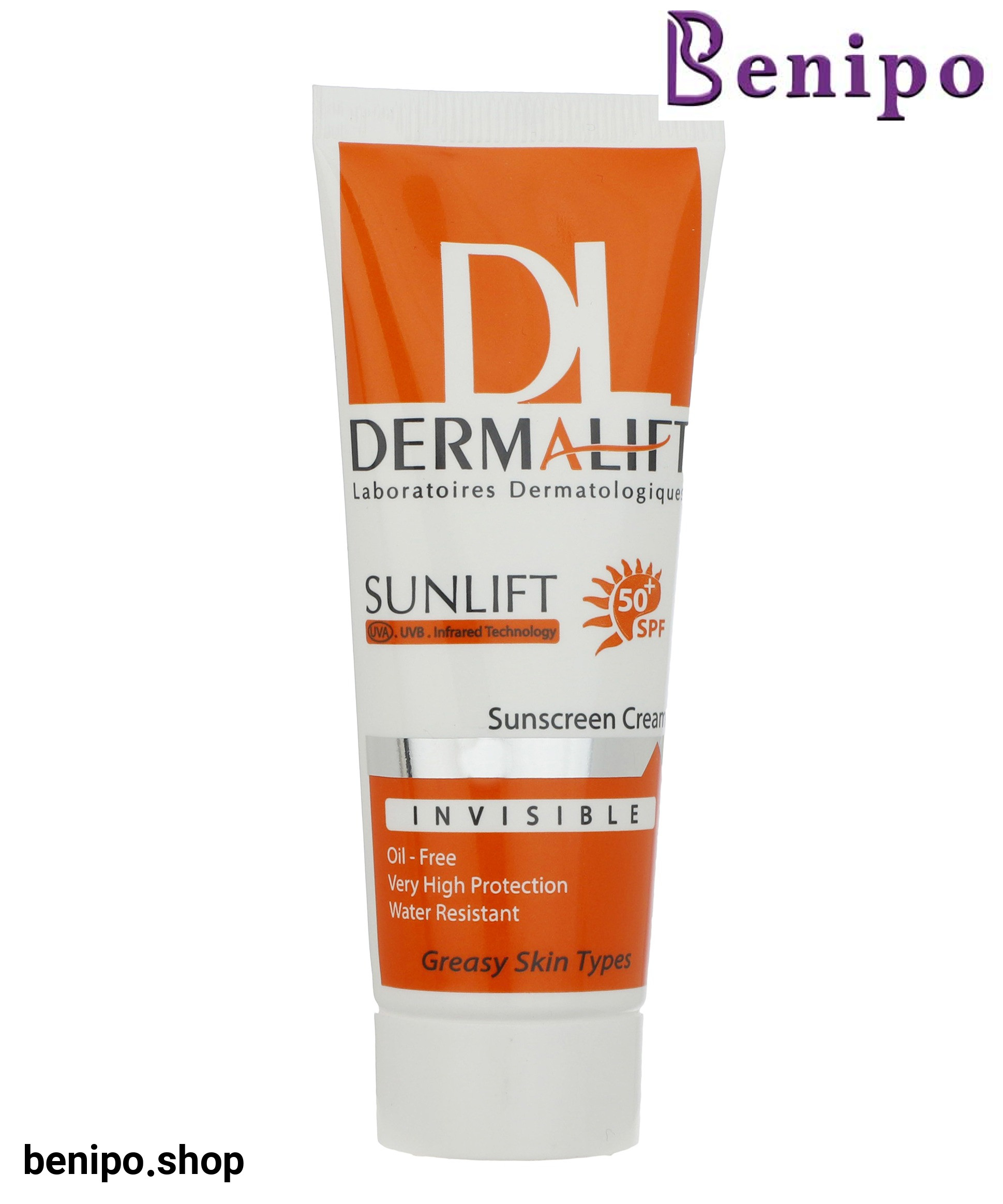 کرم ضد آفتاب بی رنگ مناسب پوست چرب spf50 حجم 40میل